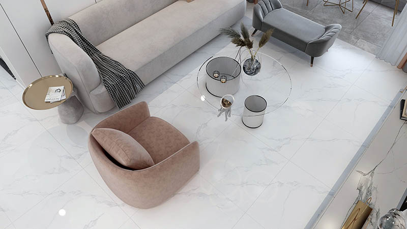 carrara white gloss marble effect porcelain floor tile (7)