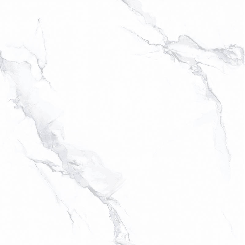 Carrara White Gloss Marble Effect Porcelain Floor Tile