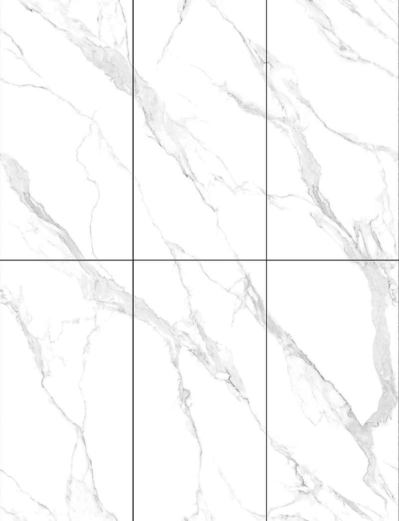 white marble look tile