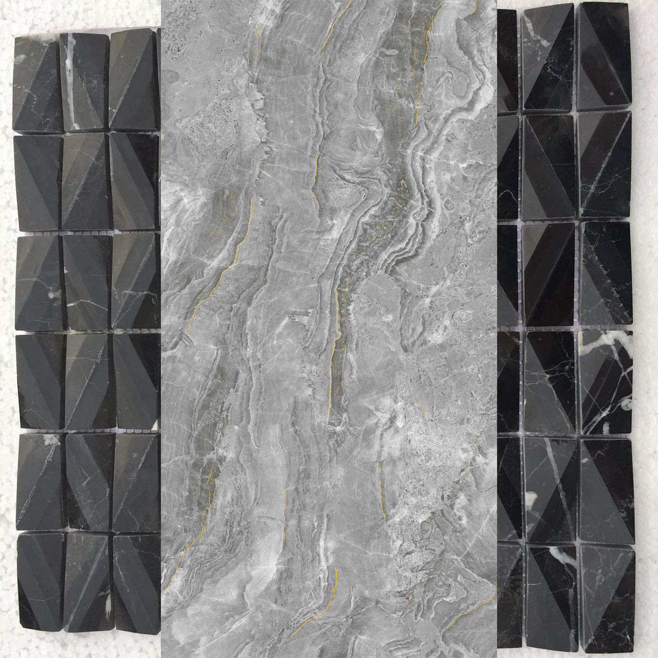 black stone mosaic tile-SYH4761