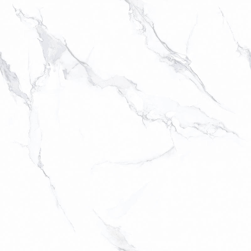 Carrara White Gloss Marble Effect Porcelain Floor Tile