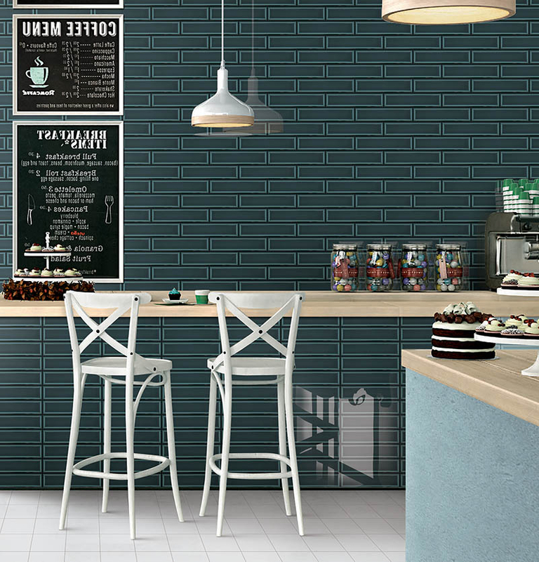 Blue Kitchen Wall Tiles